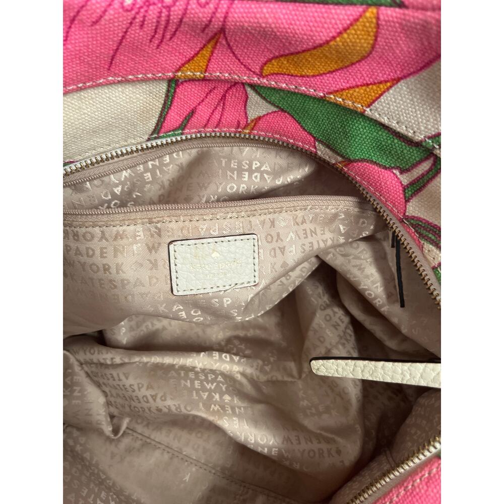 Kate Spade Rare Stevie High Falls Gulabi Floral Canvas Handbag- pls read desc - Picture 6 of 10
